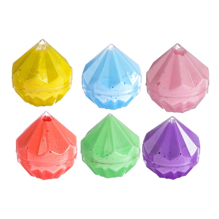 Лизун "Кристалл" надувашка с трубочкой, твёрдый, цвета МИКС