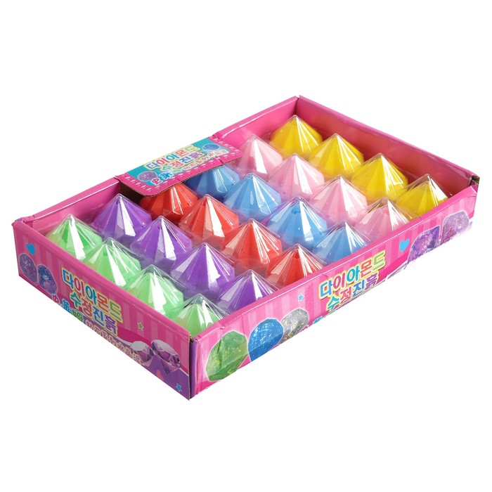 Лизун "Кристалл" надувашка с трубочкой, твёрдый, цвета МИКС