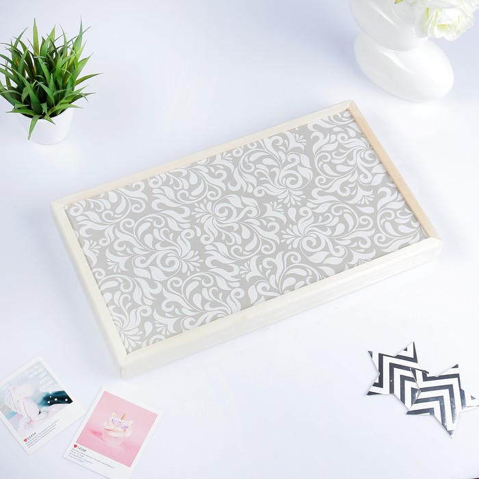 Столик для завтрака "Белый узор"