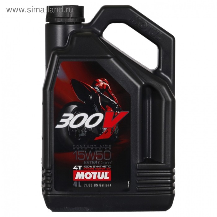 Моторное масло MOTUL 300 V 4T Road Racing 15W-50, 4 л