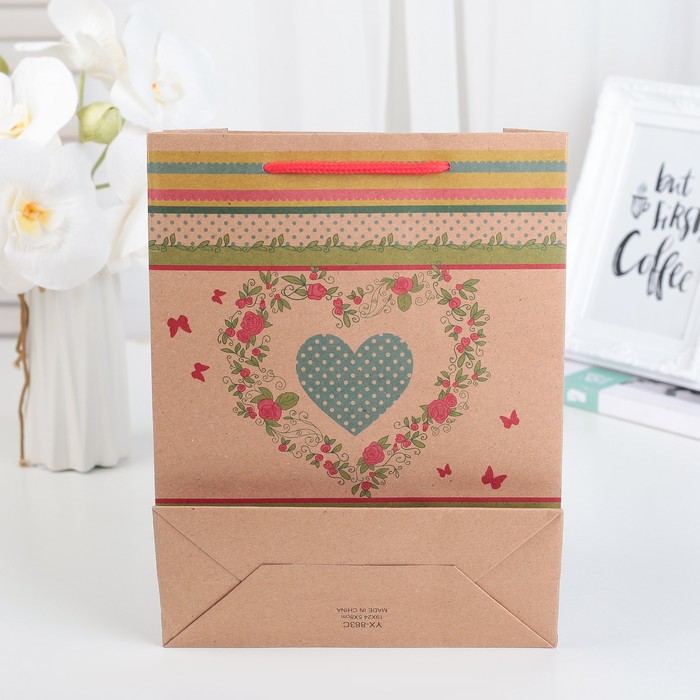 Пакет Крафт 19 х 24 х 8 см