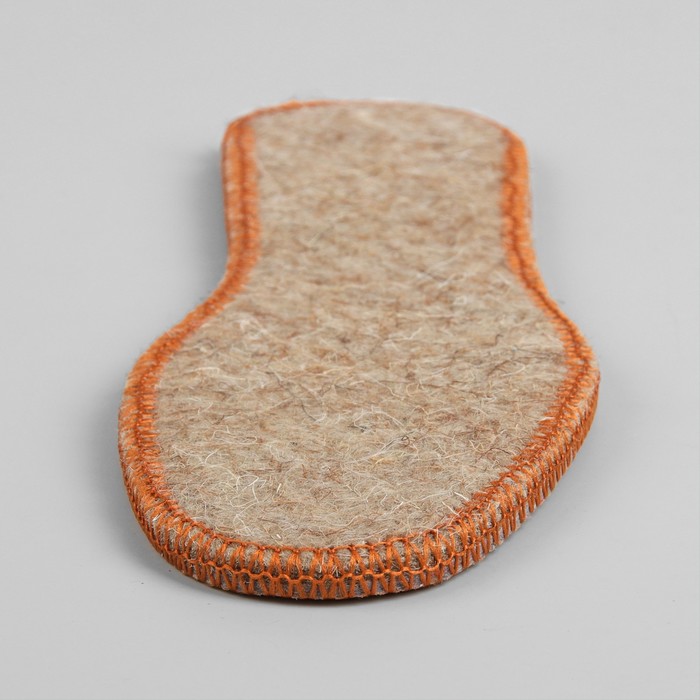 Стельки для обуви, двухслойные, 39р-р, пара, цвет коричневый/серый