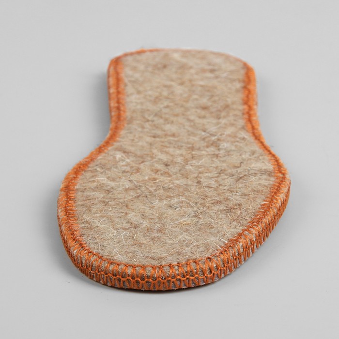 Стельки для обуви, двухслойные, 44р-р, пара, цвет коричневый/серый