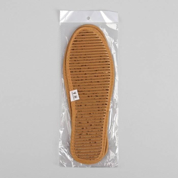 Стельки для обуви, 41р-р, пара, цвет коричневый/серый