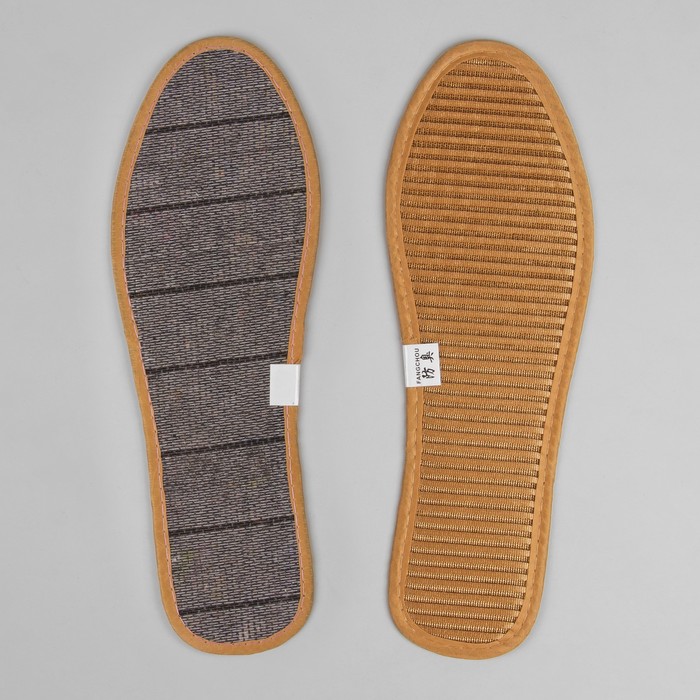 Стельки для обуви, 43р-р, пара, цвет коричневый/серый