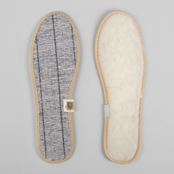 Стельки для обуви, трёхслойные, прошитые, 37р-р, пара, цвет белый