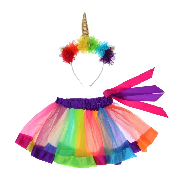 Карнавальный набор "Единорог" 2 предмета: ободок, юбка 3-4 года