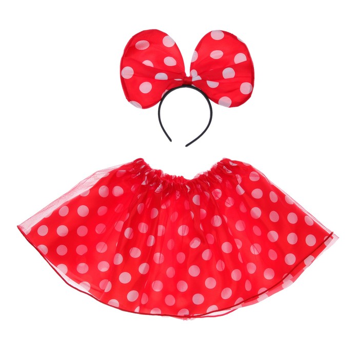 Карнавальный набор "Горох" 2 предмета: ободок, юбка 3-4 года