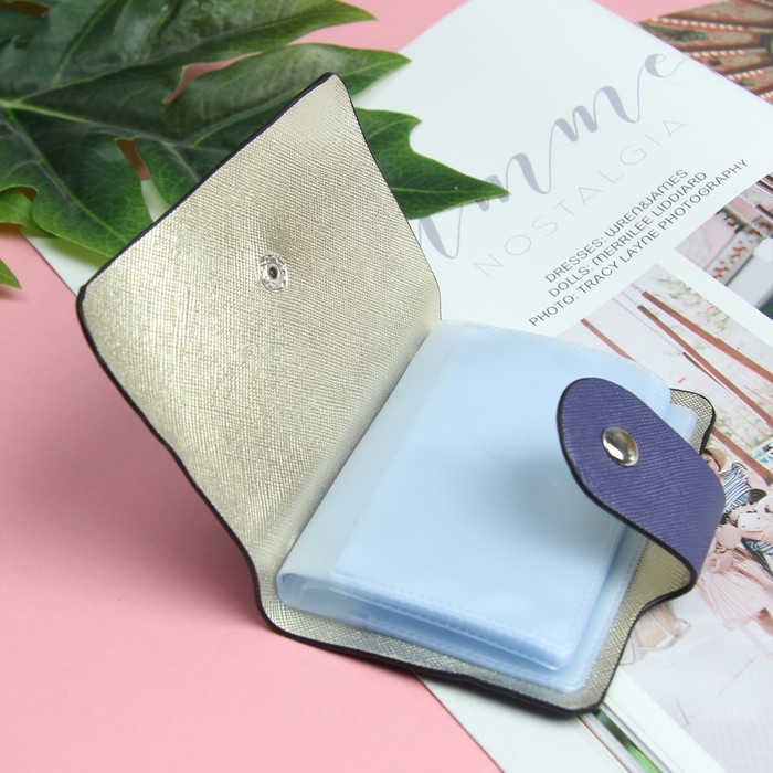 Визитница, вертикальная, 1 ряд, 24 кардхолдера, цвет сиреневый