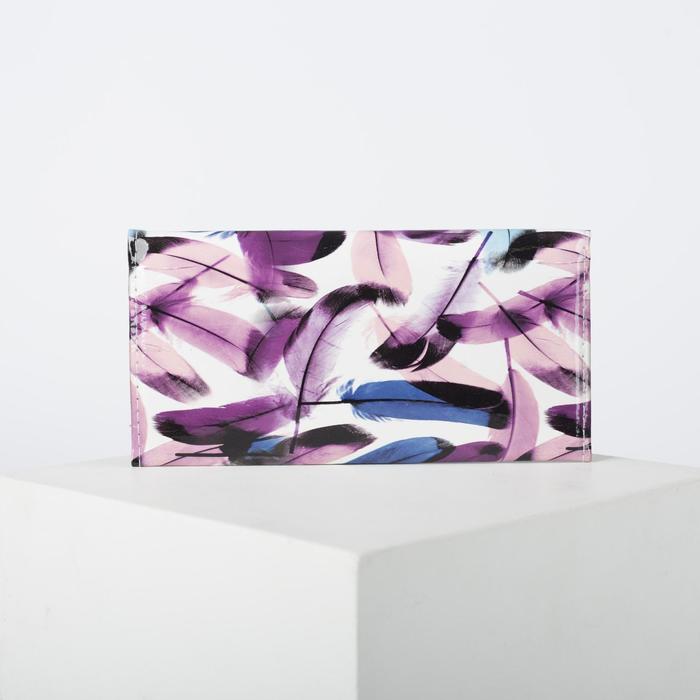 Кошелёк женский, 3 отдела, для карт, цвет фиолетовый