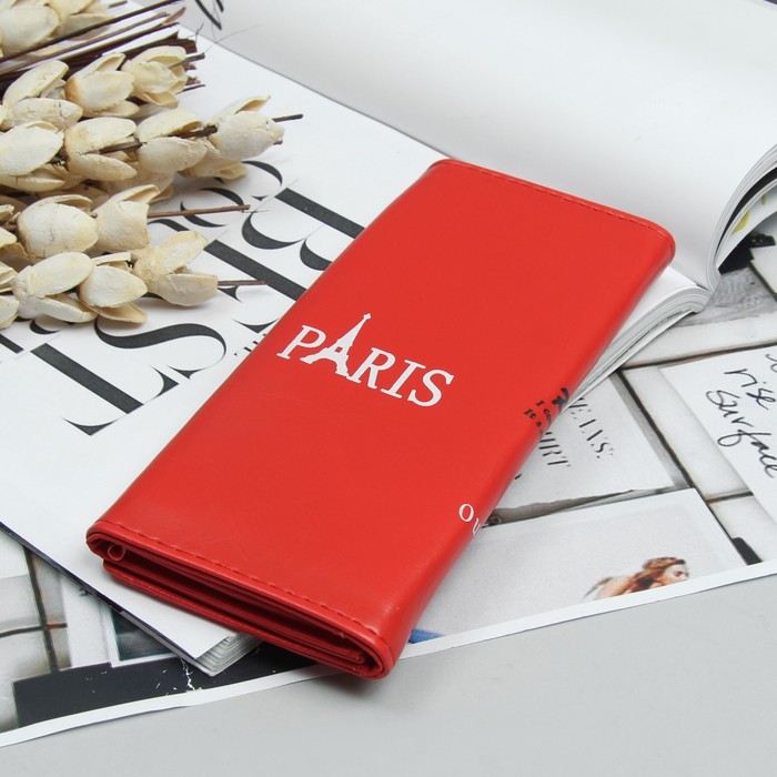 Кошелёк молодёжный, 2 отдела, для карт, цвет красный