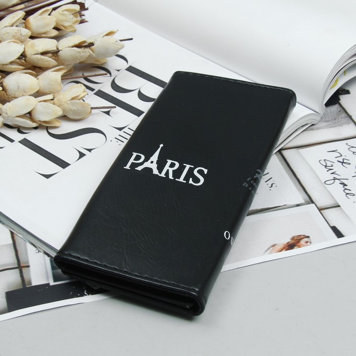 Кошелёк молодёжный, 2 отдела, для карт, цвет чёрный