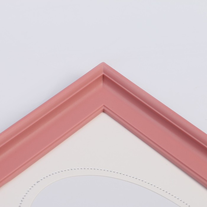 Фоторамка пластик на 6 фото 5,5х5,5 см с штемп.подушкой "Малыш" розовая 20,5х38 см