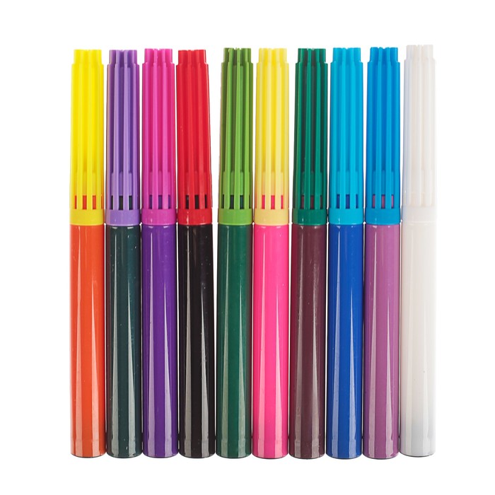 Фломастеры Magic 9 цветов Carioca 10шт стирающие 6.0 мм, картонная коробка 41238