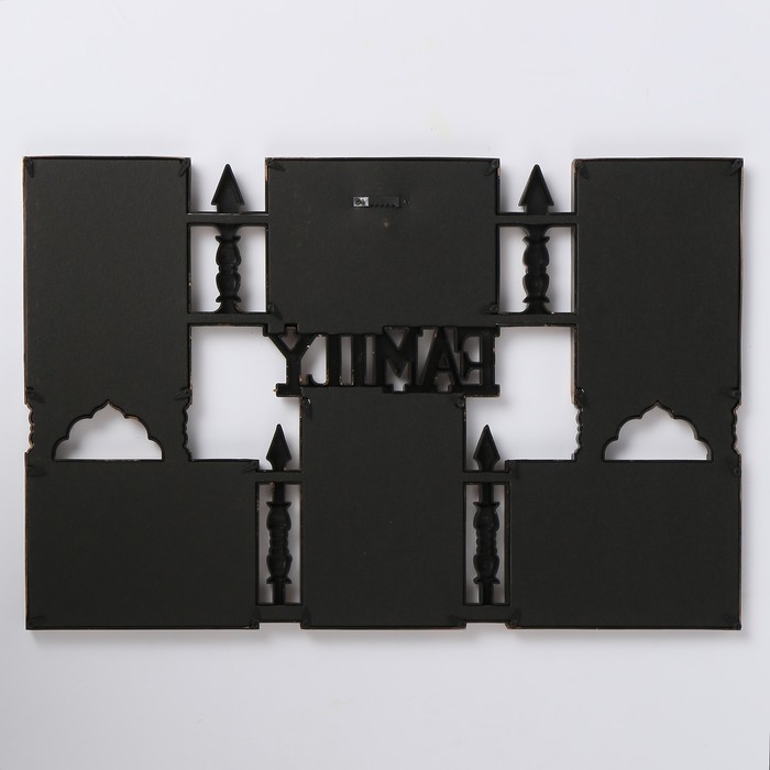 Фоторамка пластик на 6 фото 10х15 см "Дворцовые ворота" тёмное золото 34,5х54 см