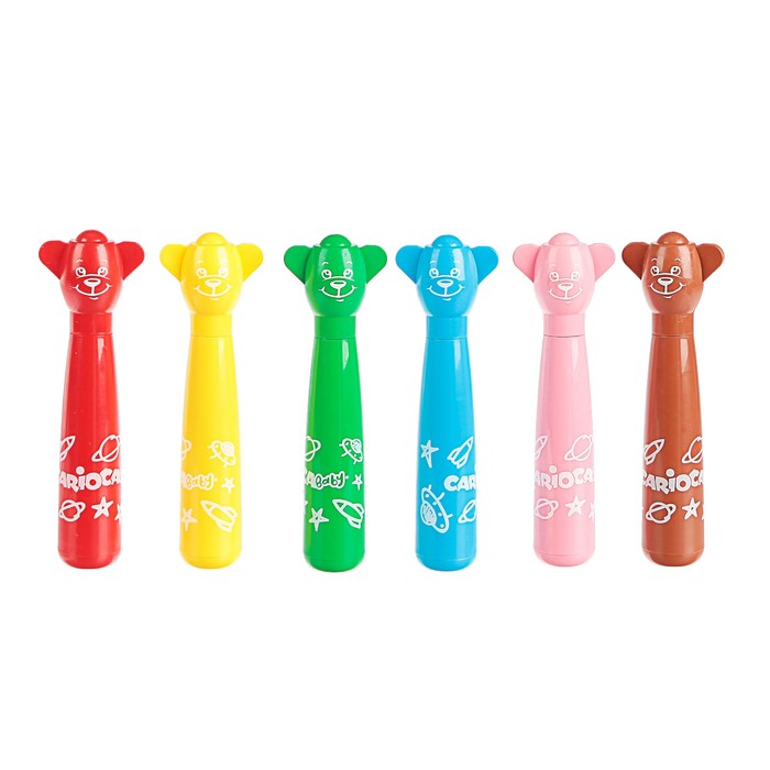 Фломастеры 6цв Carioca Baby 6.0мм суперсмываемые от 1 года, к/к 42815