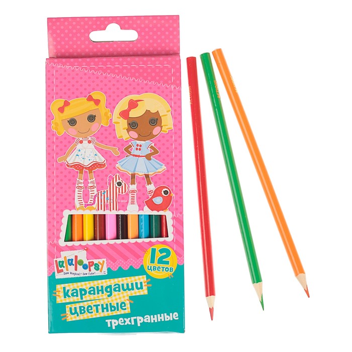 Карандаши 12цв ACTION! Lalaloopsy трехгранные, европодвес микс*2вида