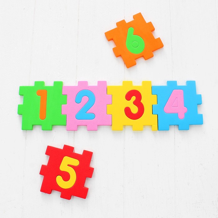 Куб-конструктор с цифрами, EVA МИКС