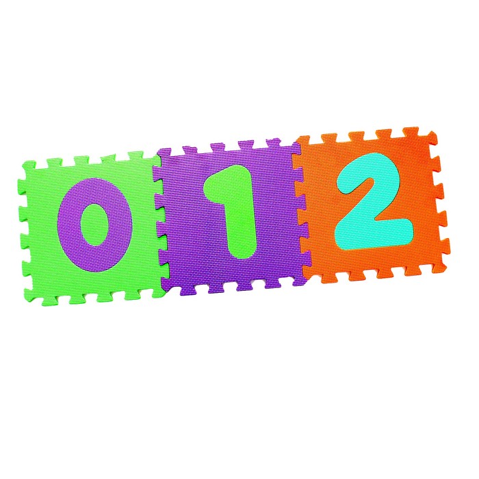 Коврик-пазл "Учим цифры", 10 шт в наборе