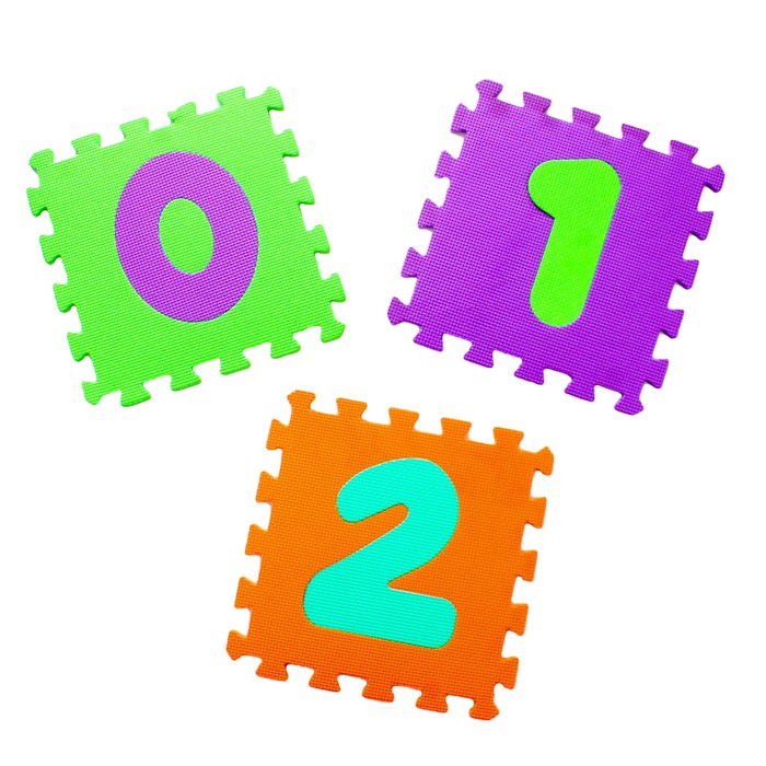 Коврик-пазл "Учим цифры", 10 шт в наборе