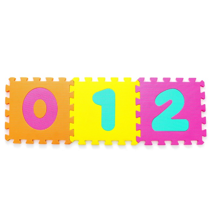 Коврик-пазл "Учим цифры", 10 шт в наборе