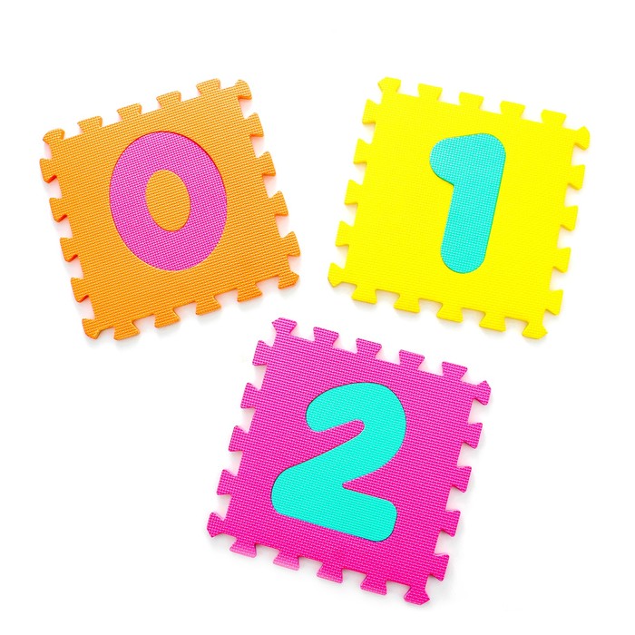 Коврик-пазл "Учим цифры", 10 шт в наборе