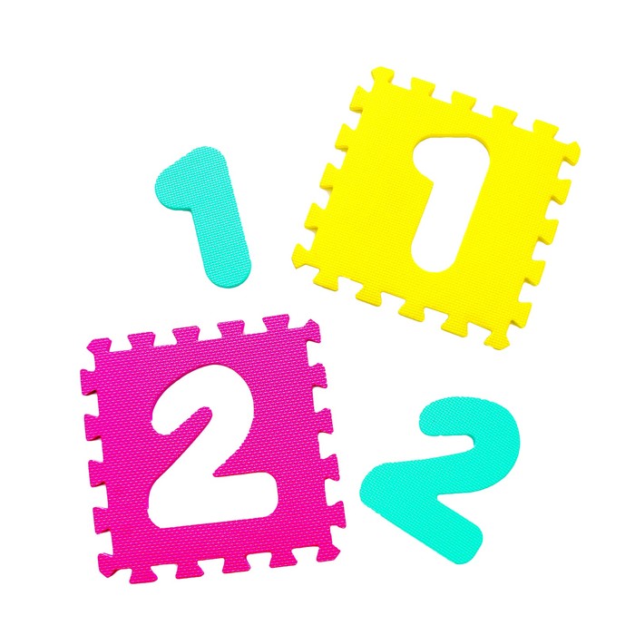 Коврик-пазл "Учим цифры", 10 шт в наборе