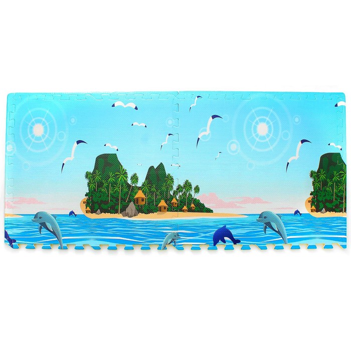 Коврик-пазл "Море", 60*60 см., 4 шт в наборе