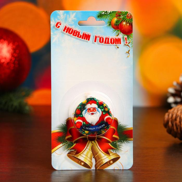 Свеча-медальон "С Новым Годом" 4х4см