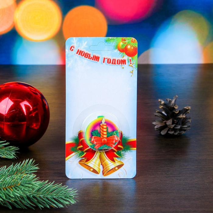 Свеча-медальон "Новогодняя свеча" 4х4см