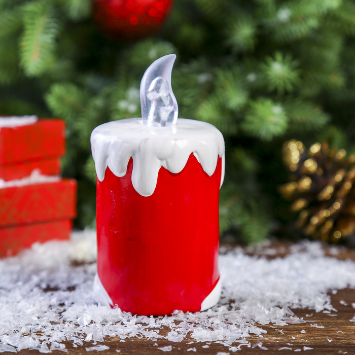 Сувенир керамика световой "Свеча Снеговик/Дед Мороз" МИКС 12,5х6х6 см