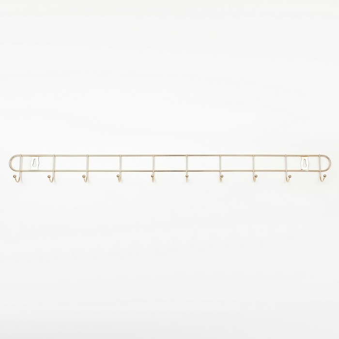 Вешалка на 10 крючков 58х3х5 см, цвет МИКС 758016