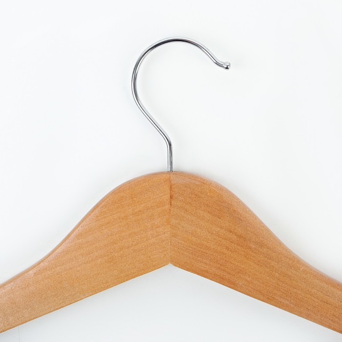 Вешалка-плечики 27х19х1 см, светлое дерево