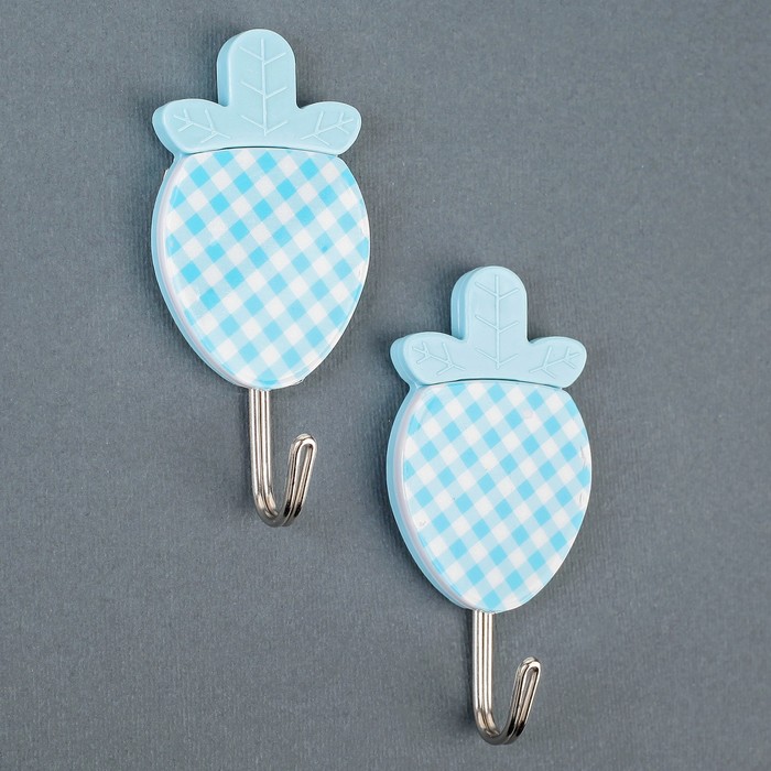 Набор крючков на липучке "Морковки" 2 шт, цвет МИКС