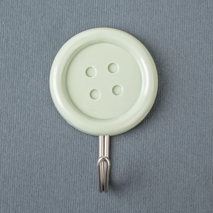 Набор крючков на липучке "Пуговки" 3 шт, цвет МИКС