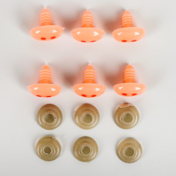 Пятачок винтовой с заглушками, набор 6 шт, размер 1 шт 1,7*1,3 см