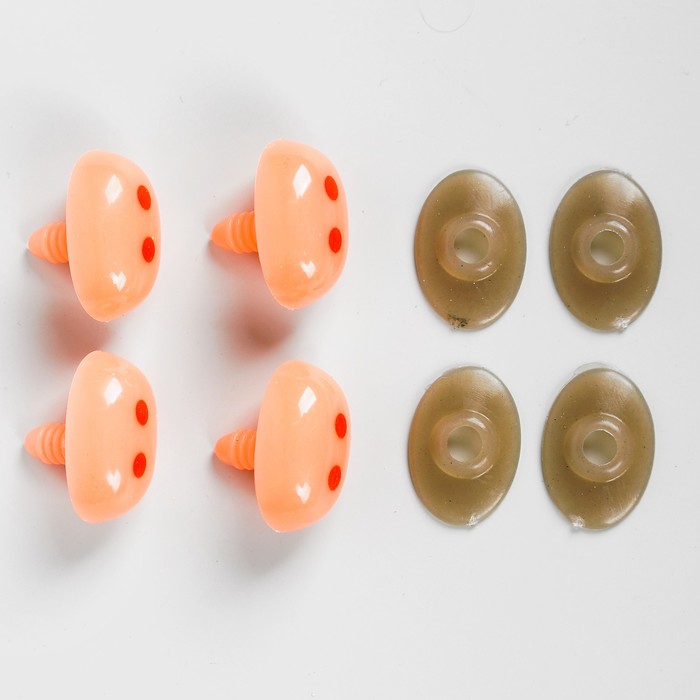 Пятачок винтовой с заглушками, набор 4 шт, размер 1 шт 2,5*1,7 см