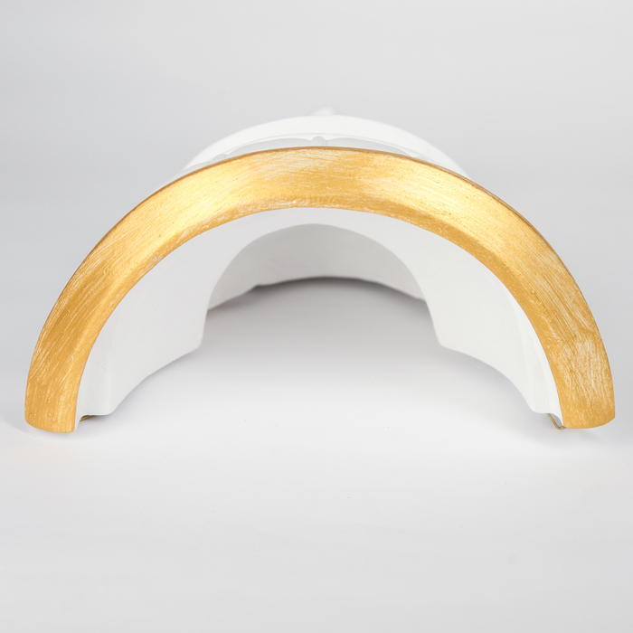 Декоративное кашпо "Ангел №5", 24*35 см, белый с золотом