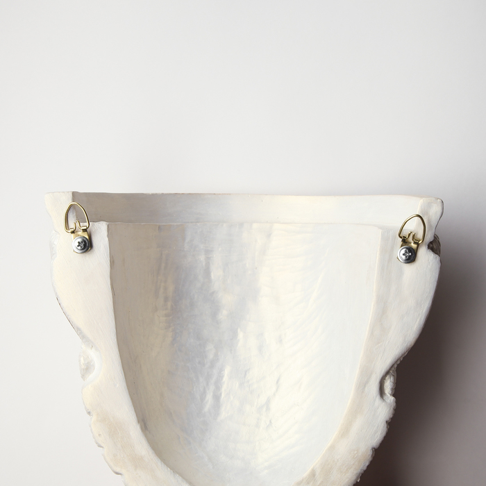 Декоративное кашпо "Ангел №6" 24*42 см, белый с золотом