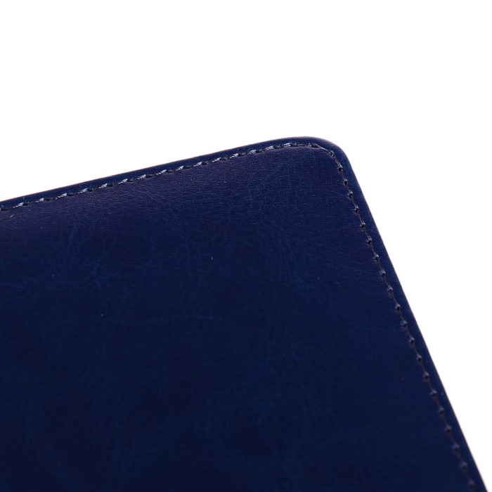 Ежедневник недатированный А5, 136 листов Sidney Nebraska, искусственная кожа, серебряный срез, синий