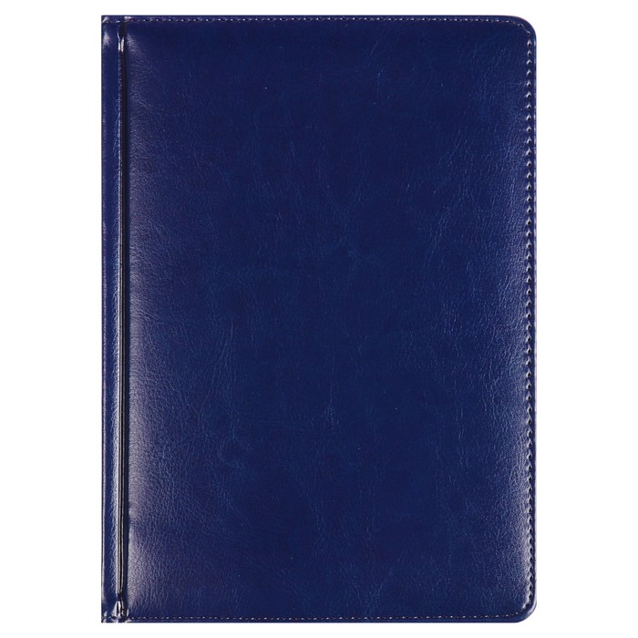 Ежедневник недатированный А5, 136 листов Sidney Nebraska, искусственная кожа, серебряный срез, синий