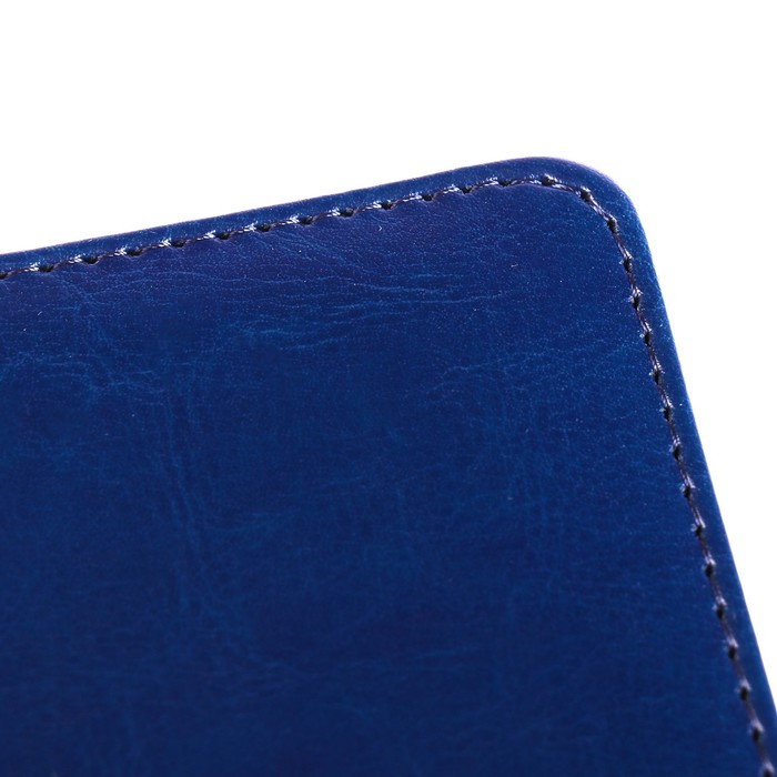 Ежедневник недатированный А6, 136 листов Sidney Nebraska, искусственная кожа, серебряный срез, синий