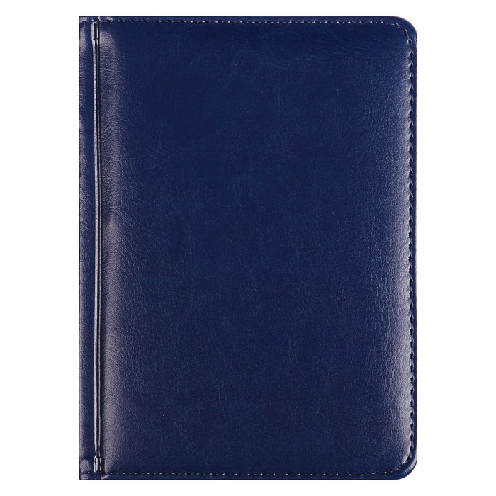 Ежедневник недатированный А6, 136 листов Sidney Nebraska, искусственная кожа, серебряный срез, синий