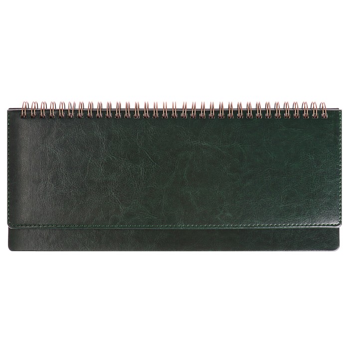 Планинг недатированный 128 листов на гребне Sidney Nebraska, искусственная кожа, зелёный