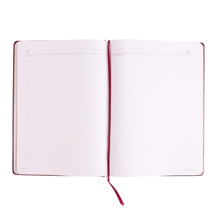 Ежедневник недатированный А4, 136 листов Sidney Nebraska, искусственная кожа, бордовый