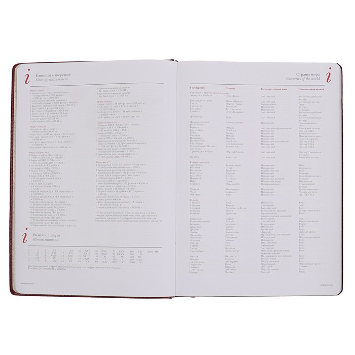 Ежедневник недатированный А4, 136 листов Sidney Nebraska, искусственная кожа, бордовый