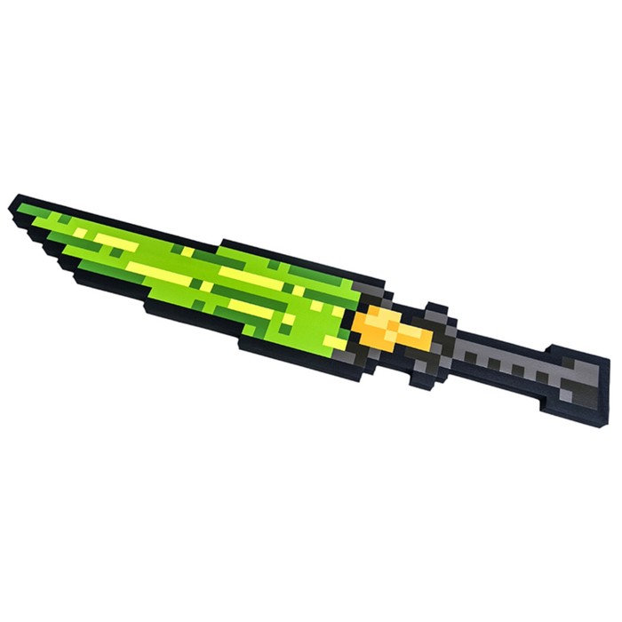 Игрушка "Меч ледяной 8Бит", зелёный, пиксельный, 60 см