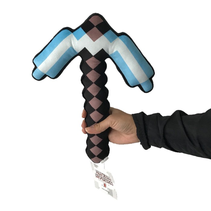 Мягкая игрушка "Кирка 8Бит", алмазная, пиксельная, 33 см