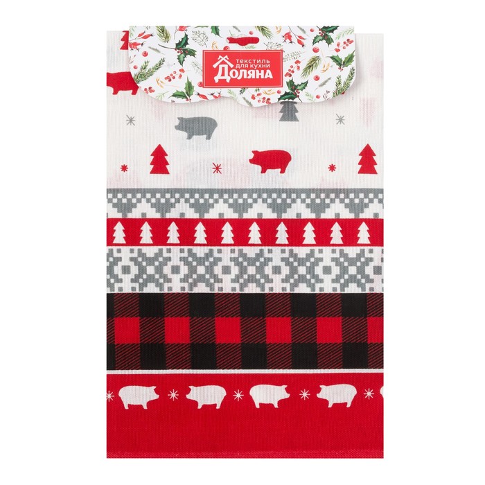 Фартук "Любви и счастья" 70 х 64 см,100% хл 160 г/м2, рогожка