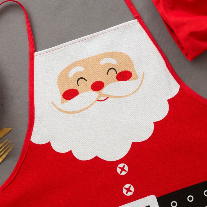 Фартук "С Новым Годом" 70 х 64 см,100% хл 160 г/м2, рогожка